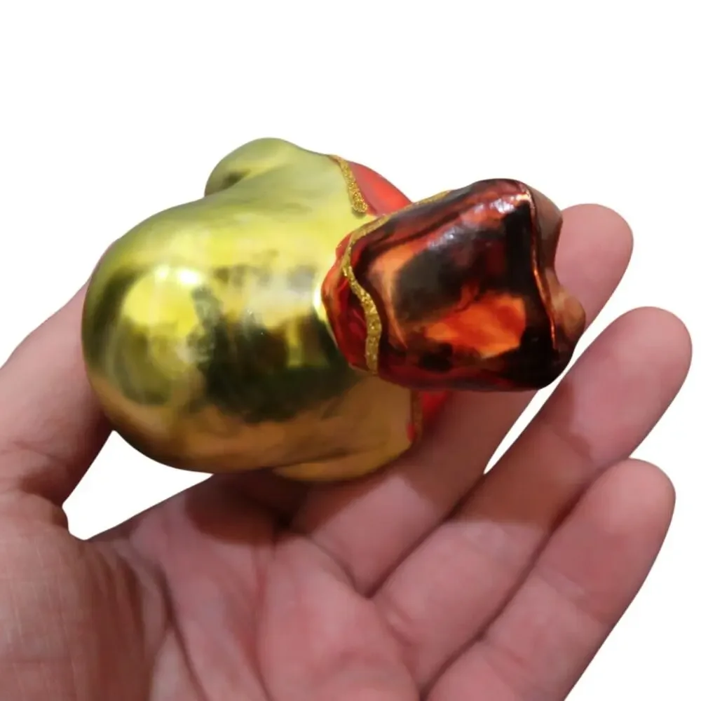 Knee Hugger Elf on a Shelf Blown Glass Christmas Ornament 6 in Vintage